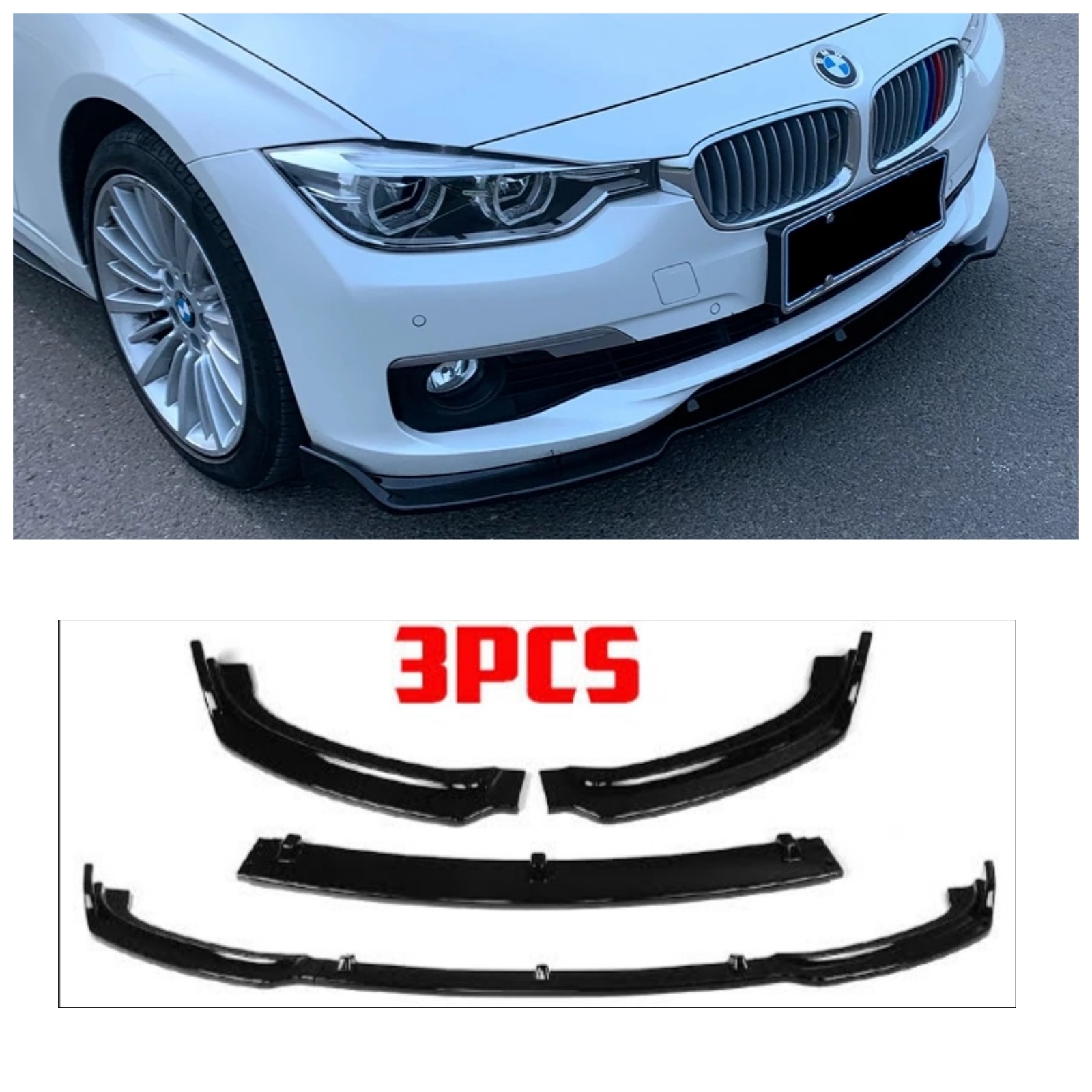 Bmw F30 Non Msport 3pc Front Lip Auto Customs