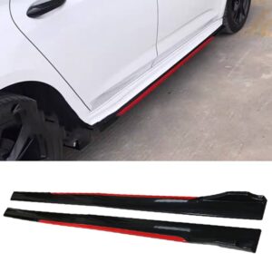 Universal Gloss Black Sideskirts With Red Detail