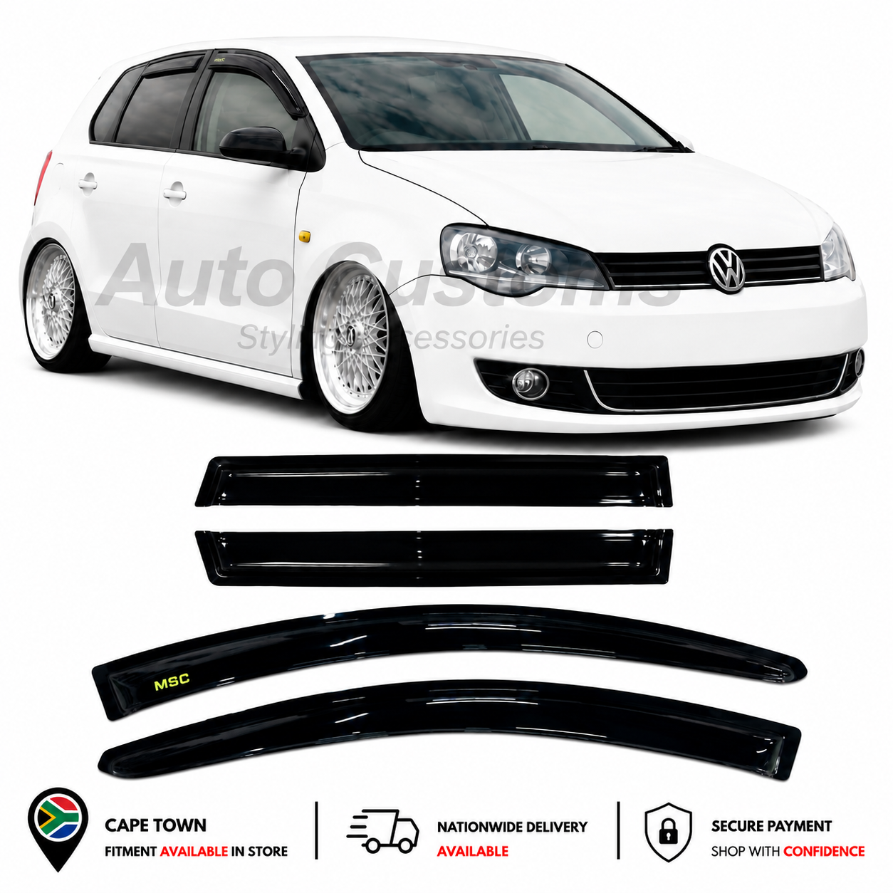 ライン Line インフルエンス105 179cm バロン　おまけG3スキン VW Polo 9N3 / Vivo Windshields (Gloss Black) - Auto Customs - Cape