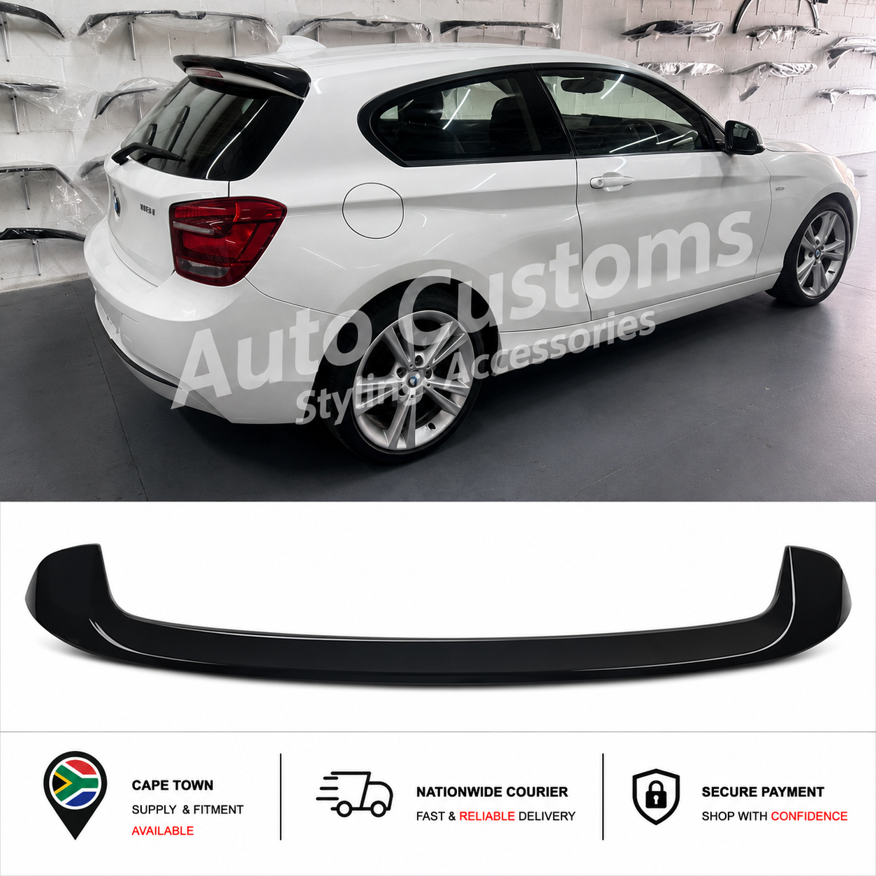 Bmw 1 series F20 modified with a Rear A rear spoiler