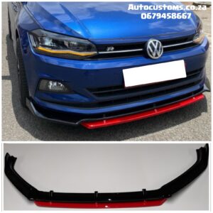 VW Polo 8 / AW Kerscher Front Lip With Red Detail