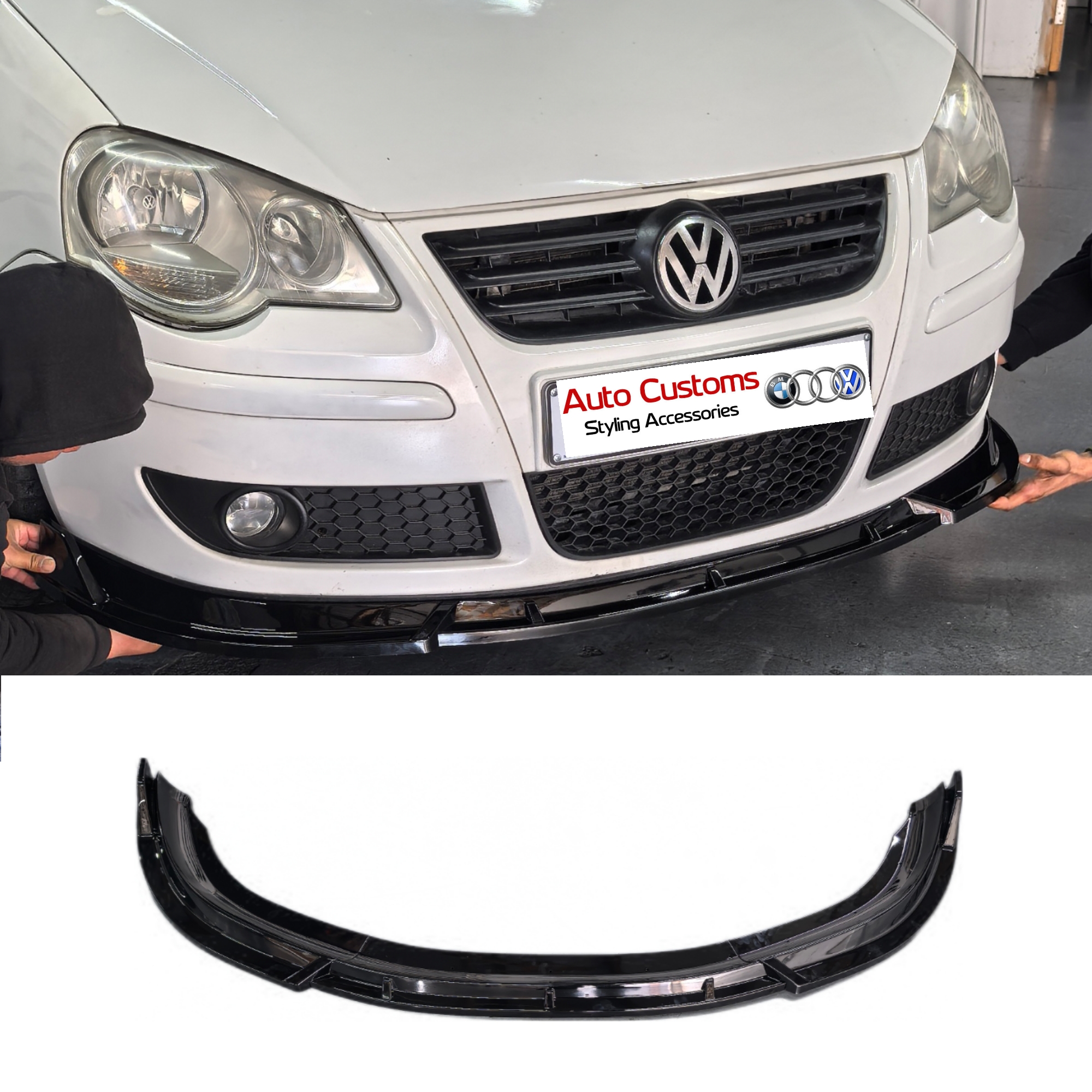 VW Polo 9N3 / Vivo Front Bumper Lip (FD Style)