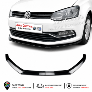 VW Polo 6 Front Lip Spoiler AC Style. Fits all Volkswagen Polo 6 models including new vw polo vivo.