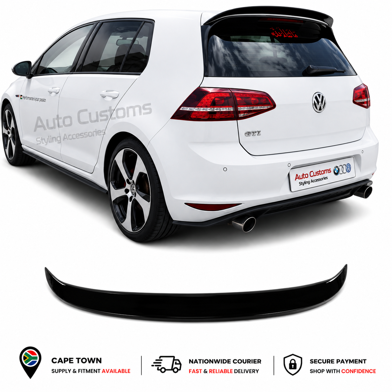 FORTE　フロントスポイラー　okuwagon VW Golf 7 Rear Spoiler – Revozport Style | South Africa