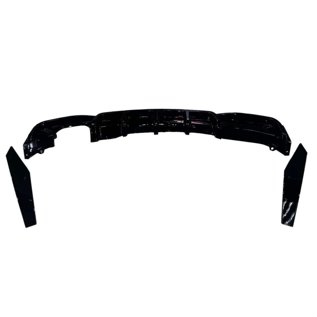 Single Sided Rear Diffuser BMW F30 AC Style Gloss Black Rear Diffuser (Single Sided with Double ...