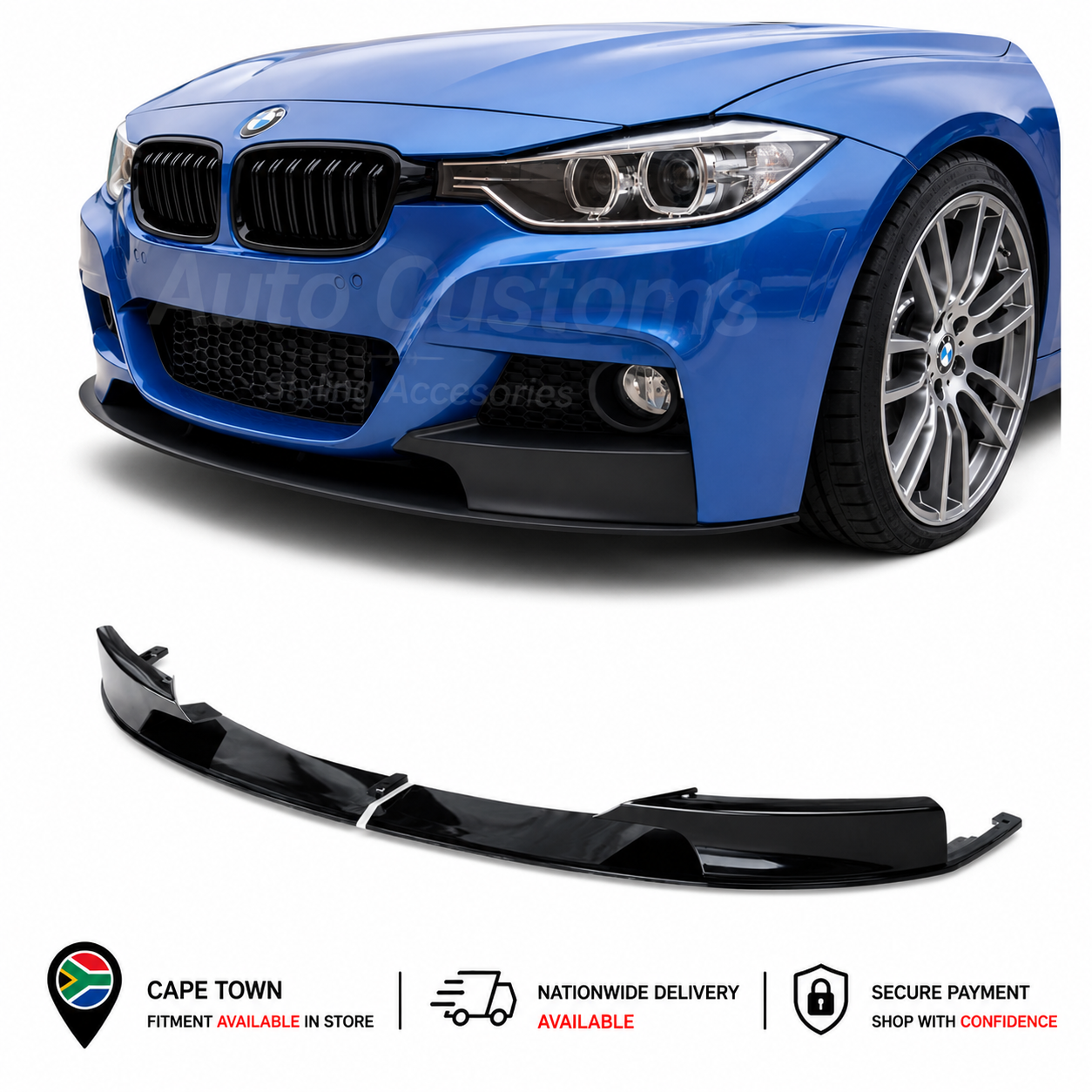 BMW F30 M Performance Front Lip. 3 Series Accessories.