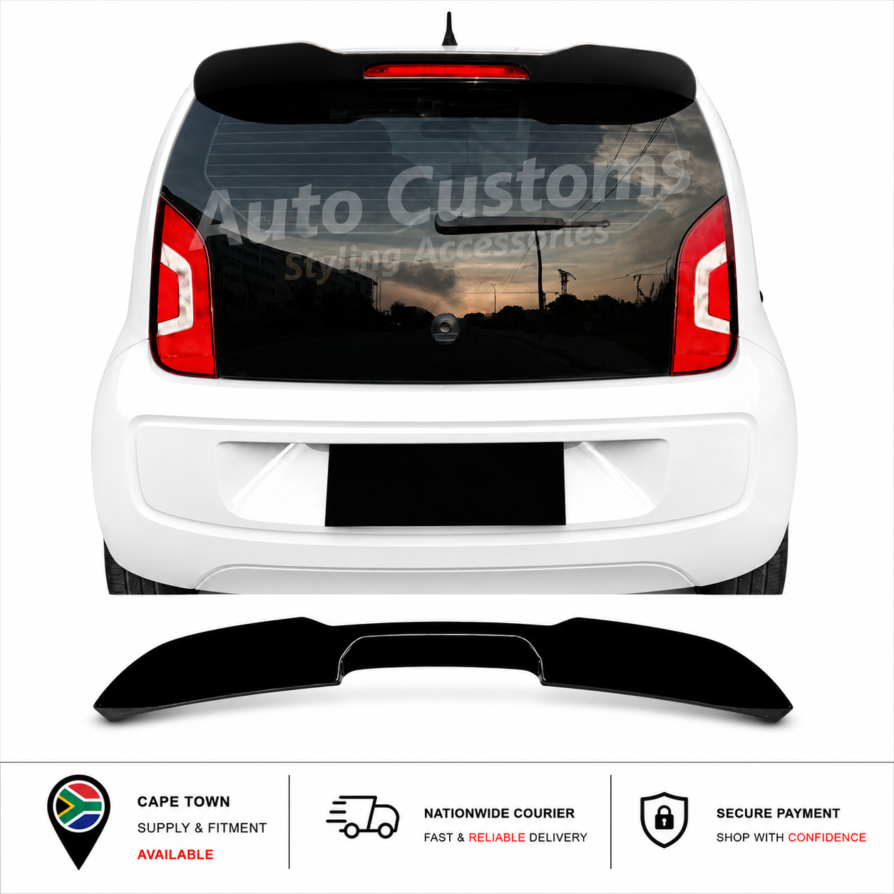 VW Up Rear Roof Spoiler. View all our VW Up accessories.