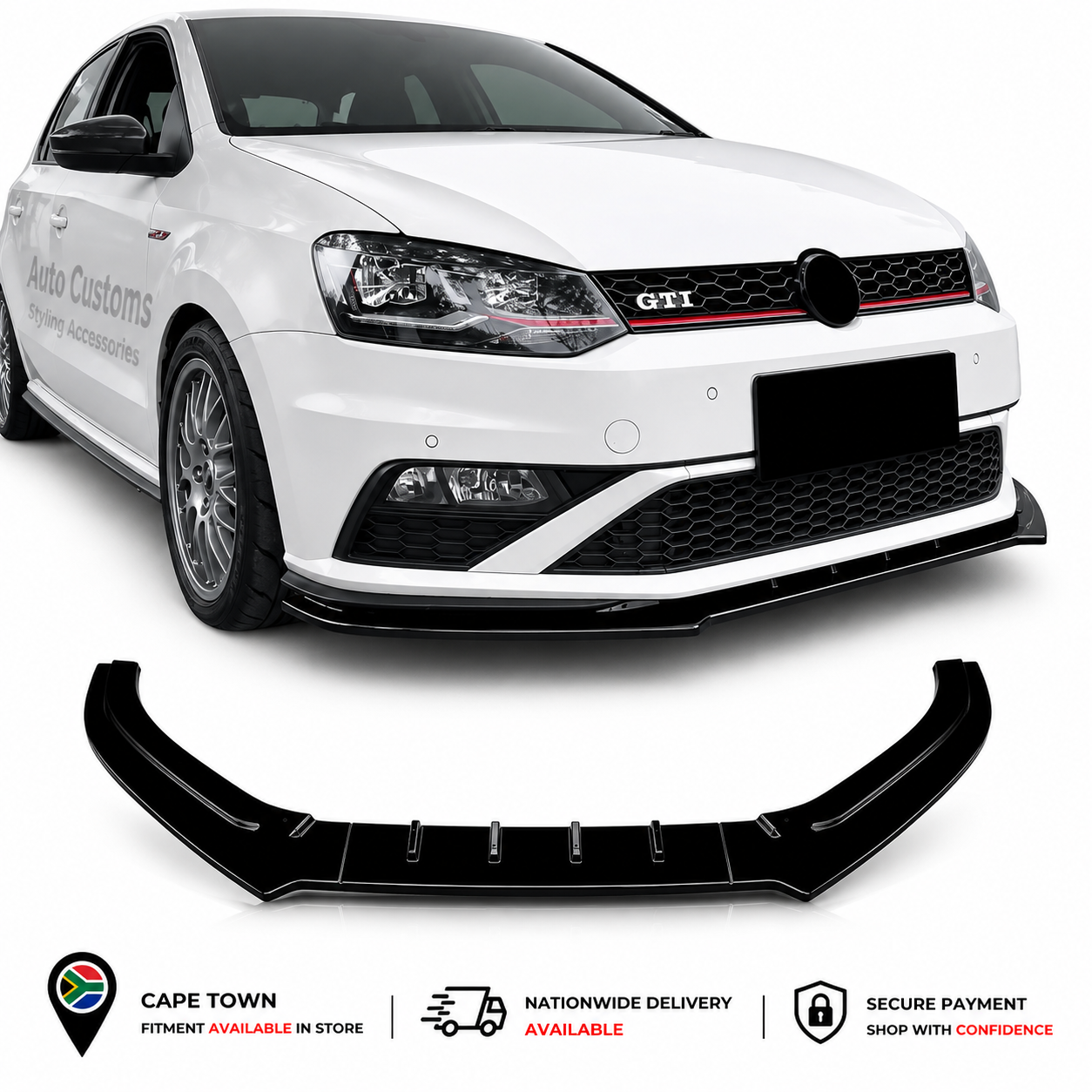 VW Polo 6 FD Style Front Lip Spoiler