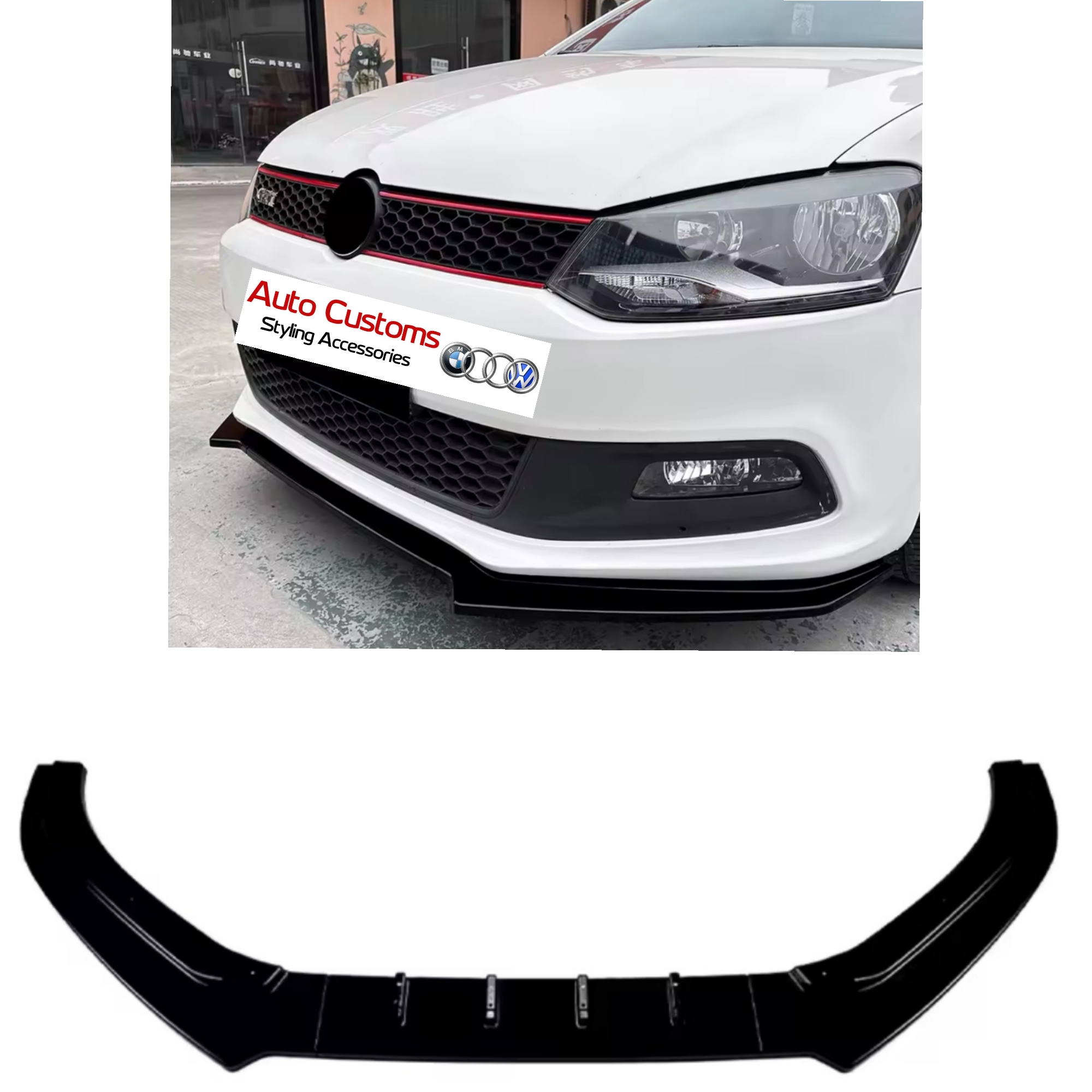 VW Polo 6 FD Style Front Lip Spoiler