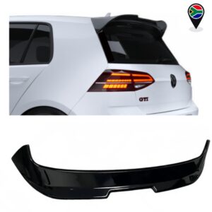 VW Golf 7 GTI rear roof spoiler gloss black ABS installed