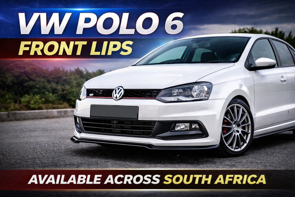 VW Polo 6 fitted with front lip styling upgrade