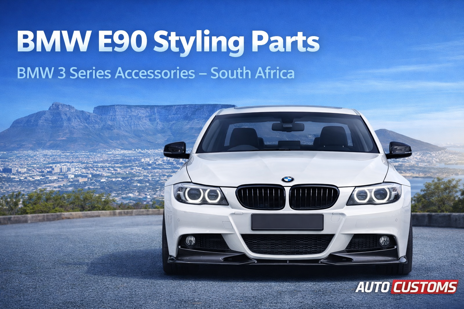 BMW E90 styling parts including front lips and rear spoilers available in South Africa