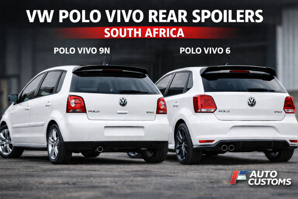 VW Polo Vivo rear spoiler gloss black South Africa