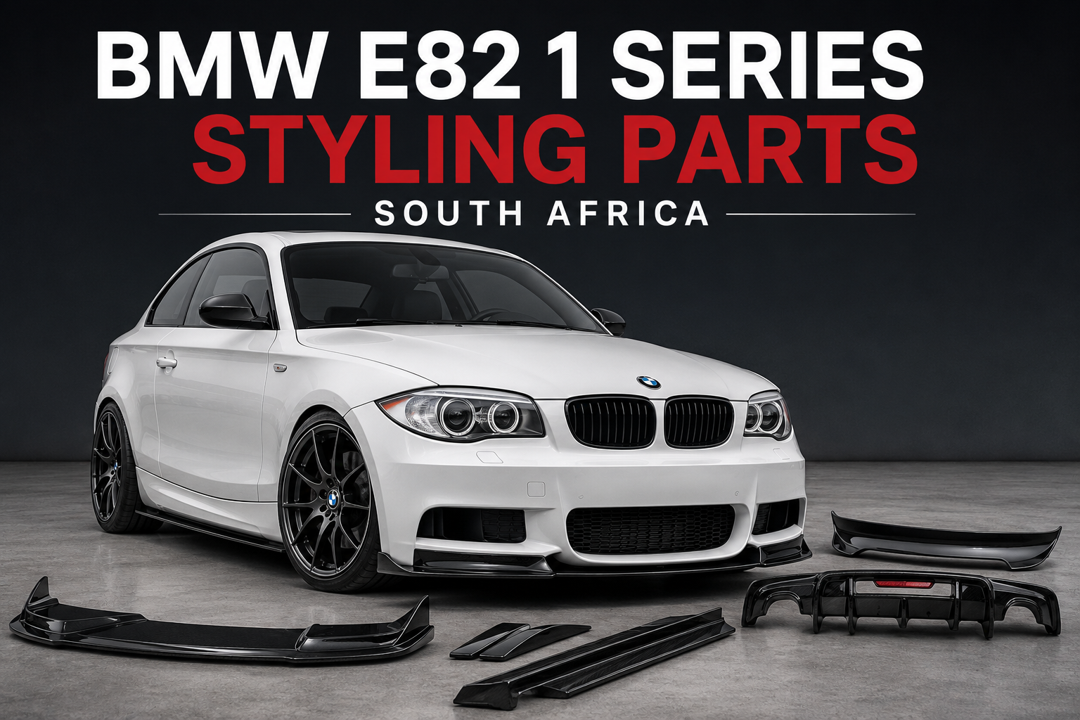 BMW E82 1 Series styling parts South Africa front lips spoilers kidney grilles