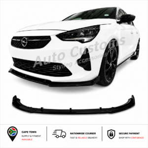 Opel Corsa F Pre-Facelift gloss black front lip splitter