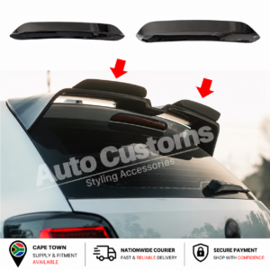 Oettinger Style 2-Piece Rear Roof Spoiler Extension for VW Polo and VW Golf.