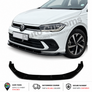 VW Polo AW Life front lip spoiler for sporty front bumper styling